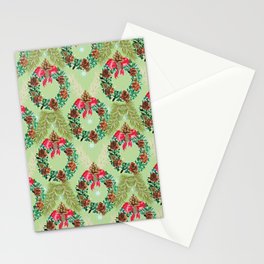 Christmas wreath Stationery Card