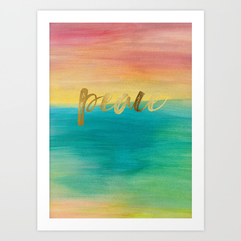 Peace Ocean Sunset 3 Art Print By Cstarmedia Society6