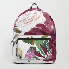 Floral Arrangement 1 Backpack | Valentineflowers, Floralpattern, Redrose, Pinkflower, Floralarrangement, Illustration, Watercolor, Painting, Roses, Watercolorroses 