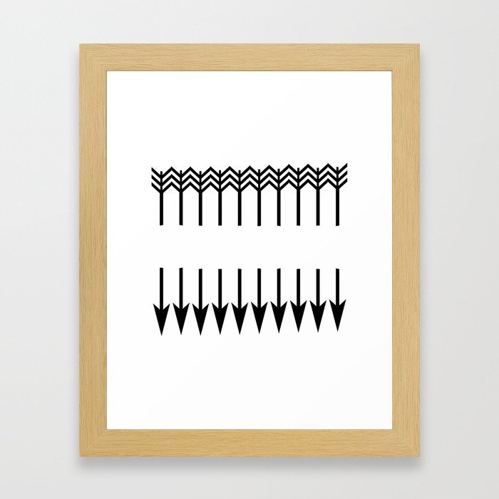 From the arrows to the wall Framed Art Print