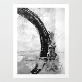 black and white abstract Art Print