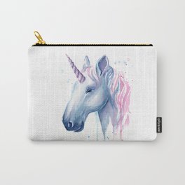 Blue Pink Unicorn Carry-All Pouch | Illustration, Pinkandblue, Magic, Pink, Fantasy, Cottoncandy, Splatters, Watercolorunicorn, Unicornart, Unicornpainting 