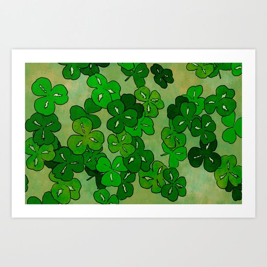 shamrocks Art Print