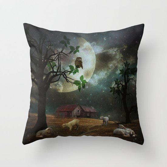 By the Moon Light Throw Pillow
