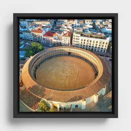 Spain Photography - Bullring Of The Royal Cavalry Of Ronda Framed Canvas