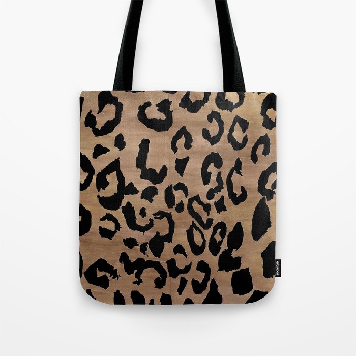 Animal Print Tote Bag with Pouch