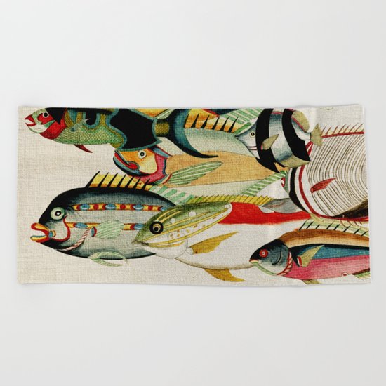 Fantastic Fish Tank Beach Towel