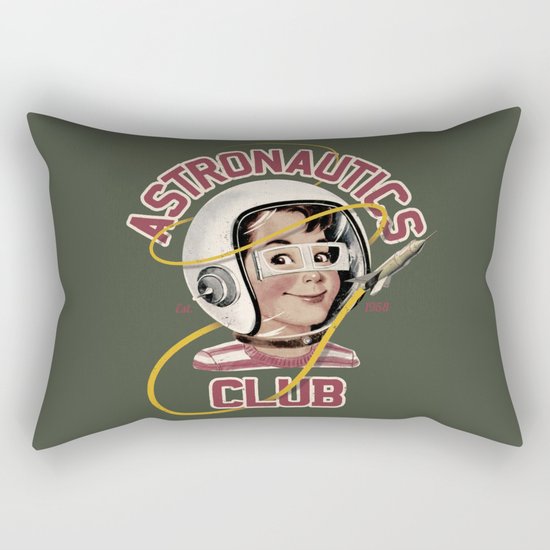 Astro Club (green) Rectangular Pillow