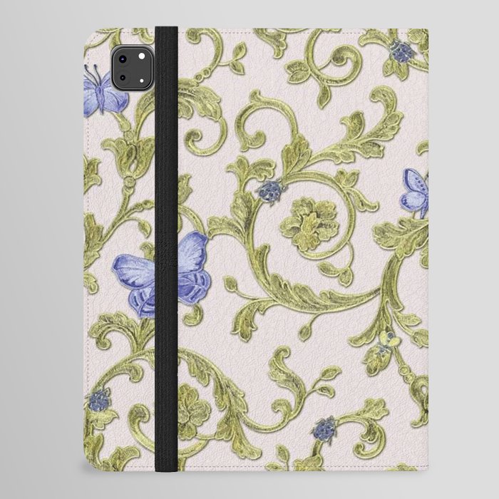 Granny's Bootleg Blue Butterfly Bersace iPad Folio Case