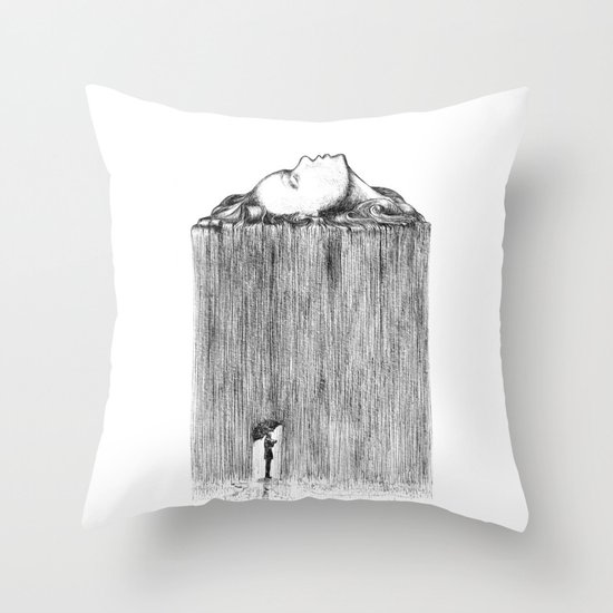 rain Throw Pillow