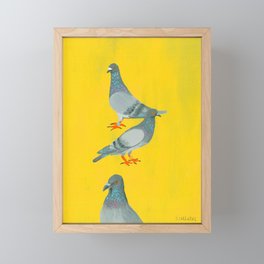 Pigeons Framed Mini Art Print