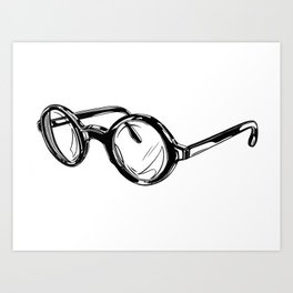 Circle Glasses Art Print