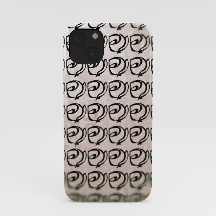 Rows of Flowers, Pink iPhone Case