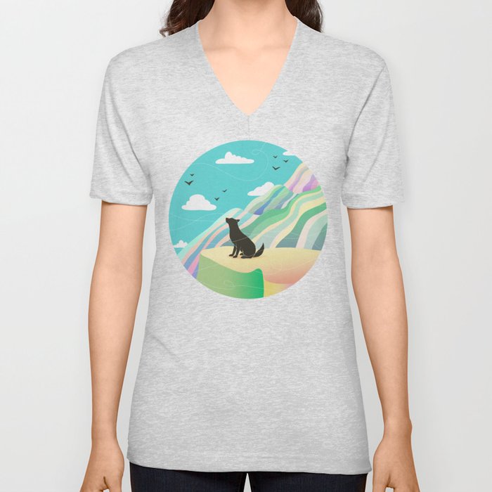 Wind in the Canyon V Neck T Shirt