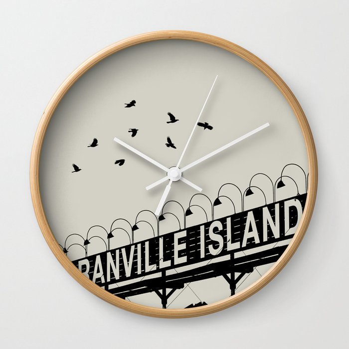 Granville Flock - Graphic Birds Series, Plain - Modern Home Decor Wall Clock