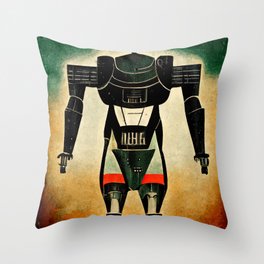 Retro-Futurist Robot Throw Pillow