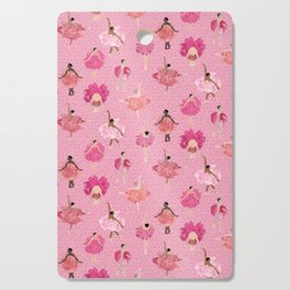 Dance of the Peony flowers - pink background Cutting Board