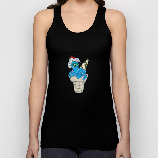 "Sassy Summer Ice Cream Lady" by Virginia McCarthy & Cap Blackard Unisex Tank Top
