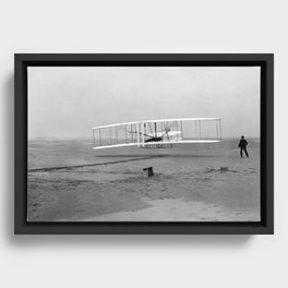 Wright Brothers First flight Kitty Hawk North Carolina December 17 1903 Framed Canvas