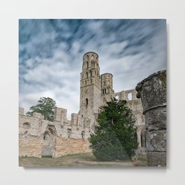 Abbaye De Jumieges 3 Metal Print | Grass, Europe, Dilapidated, Blackmonks, France, Building, Abbot, Cloister, Church, Photo 