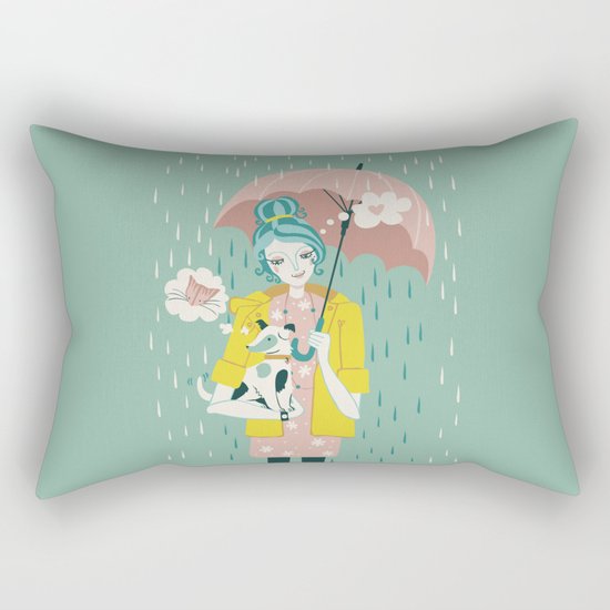 Walking the Dog Rectangular Pillow
