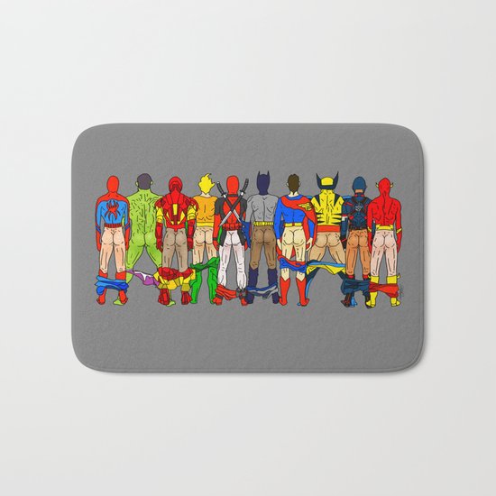 Superhero Butts Bath Mat