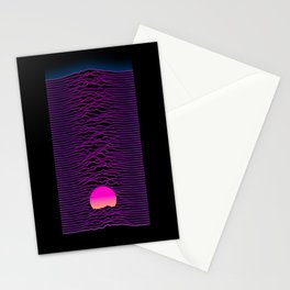Neon Sunset Stationery Card