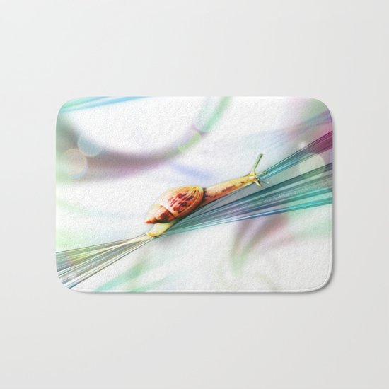 The Snail (Pretty Bokeh Background) Bath Mat