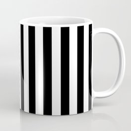 Abstract Black and White Vertical Stripe Lines 12 Coffee Mug | Painting, Stripe, White, Abstraktefarbe, Line, Minimalist, Abstract, Minimal, Modern, Pattern 