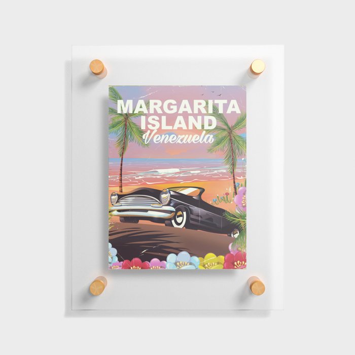 Margarita Island Venezuela travel poster Floating Acrylic Print