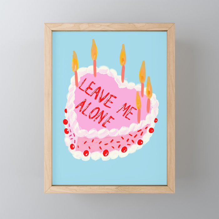 Leave Me Alone Framed Mini Art Print