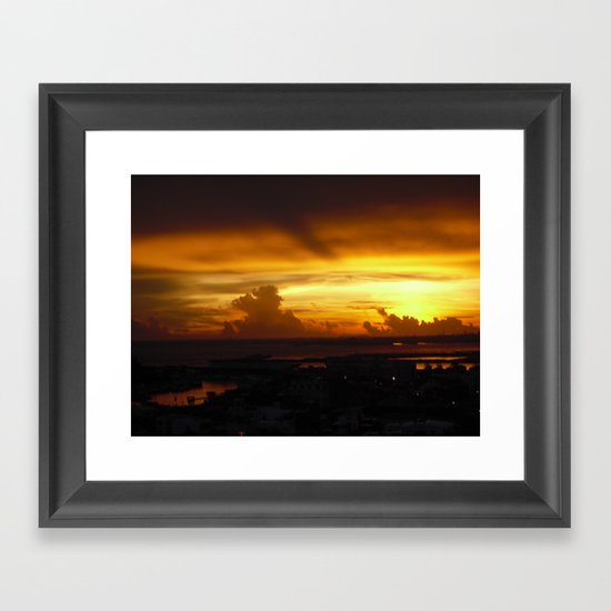 Speaking Sunset Framed Art Print