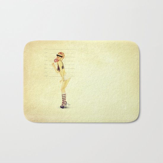Pin Up Mugshot Bath Mat