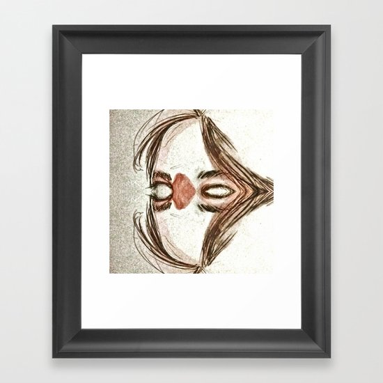 Mirror face Framed Art Print