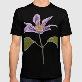 Clematis buttercup family Ranunculaceae garden hybrids jackmanii flowers T-shirt