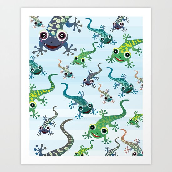 Geckos Art Print
