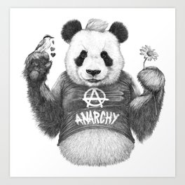 Punk Panda Art Print