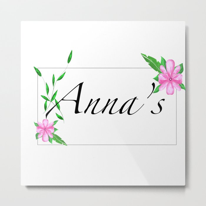 Personalised gift ideas.names.Anna’s Metal Print