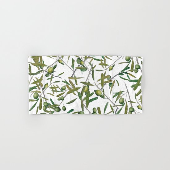 olive pattern Hand & Bath Towel