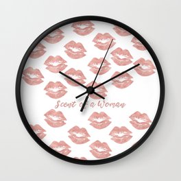 Glitter Lips Wall Clocks For Any Decor Style Society6