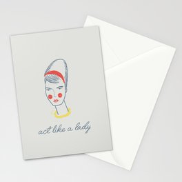 Act like a lady Stationery Cards