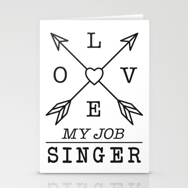 Singer profession Stationery Cards