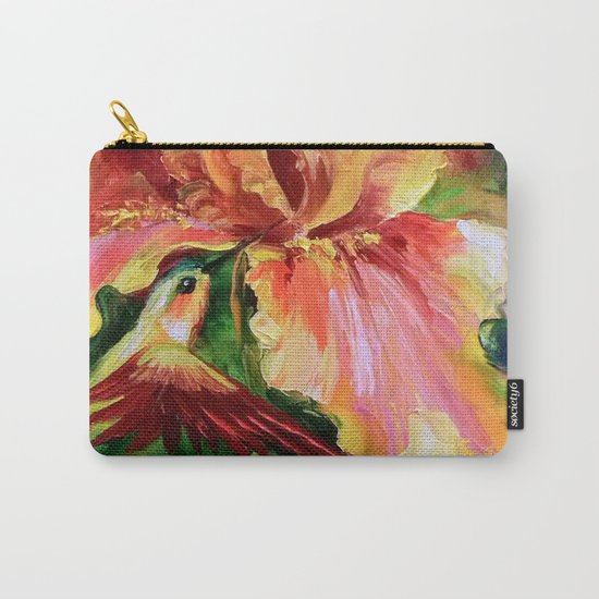 Hummingbird and lily Carry-All Pouch