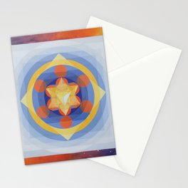 Sacral geometry Merkabah Stationery Card