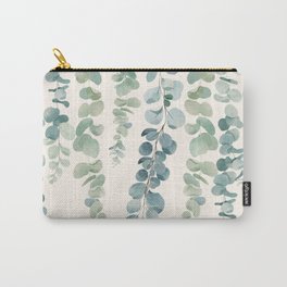 Watercolor Eucalyptus Leaves Carry-All Pouch | Summer, Leaves, Plant, Watercolor, Curated, Tropical, Spring, Romantic, Pattern, Abstract 