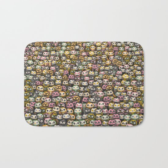Drawing owls Bath Mat
