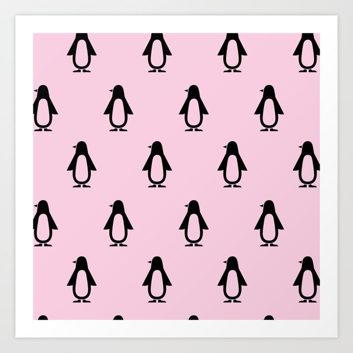 Pink Penguin Art Print