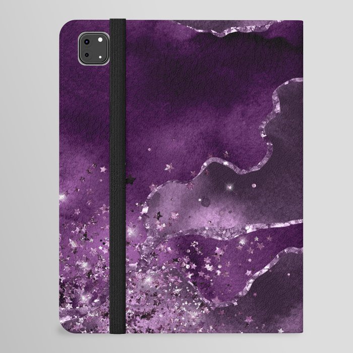 Purple Starry Agate Texture 04 iPad Folio Case