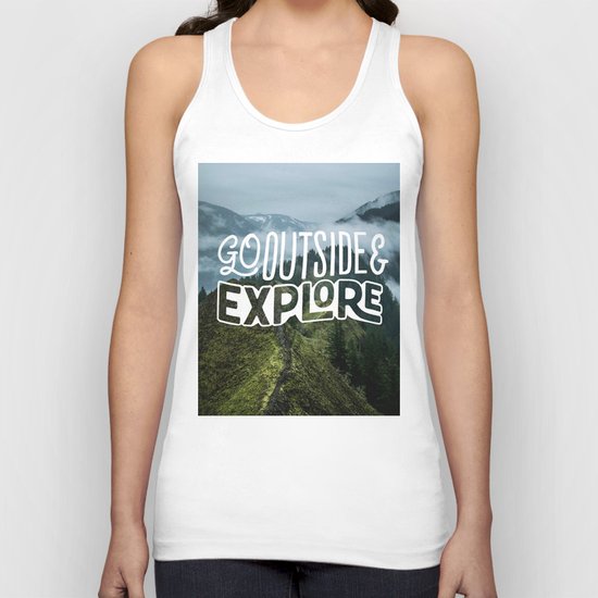 Go outside & explore Unisex Tank Top