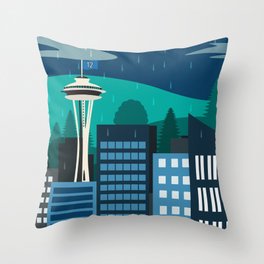 Seattle Fan Throw Pillow